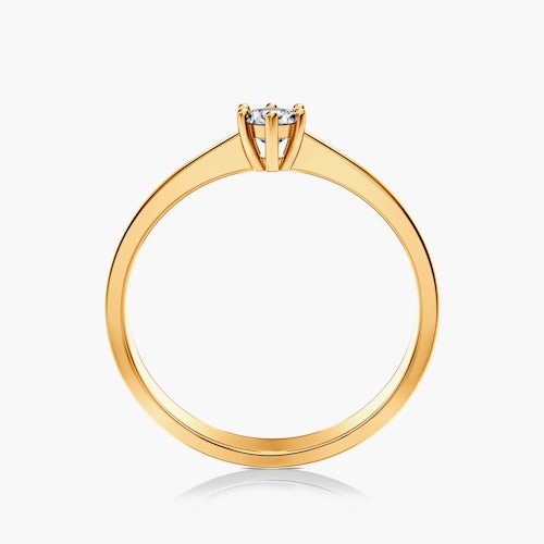 Pierścionek zaręczynowy SAVICKI: złoty, diament